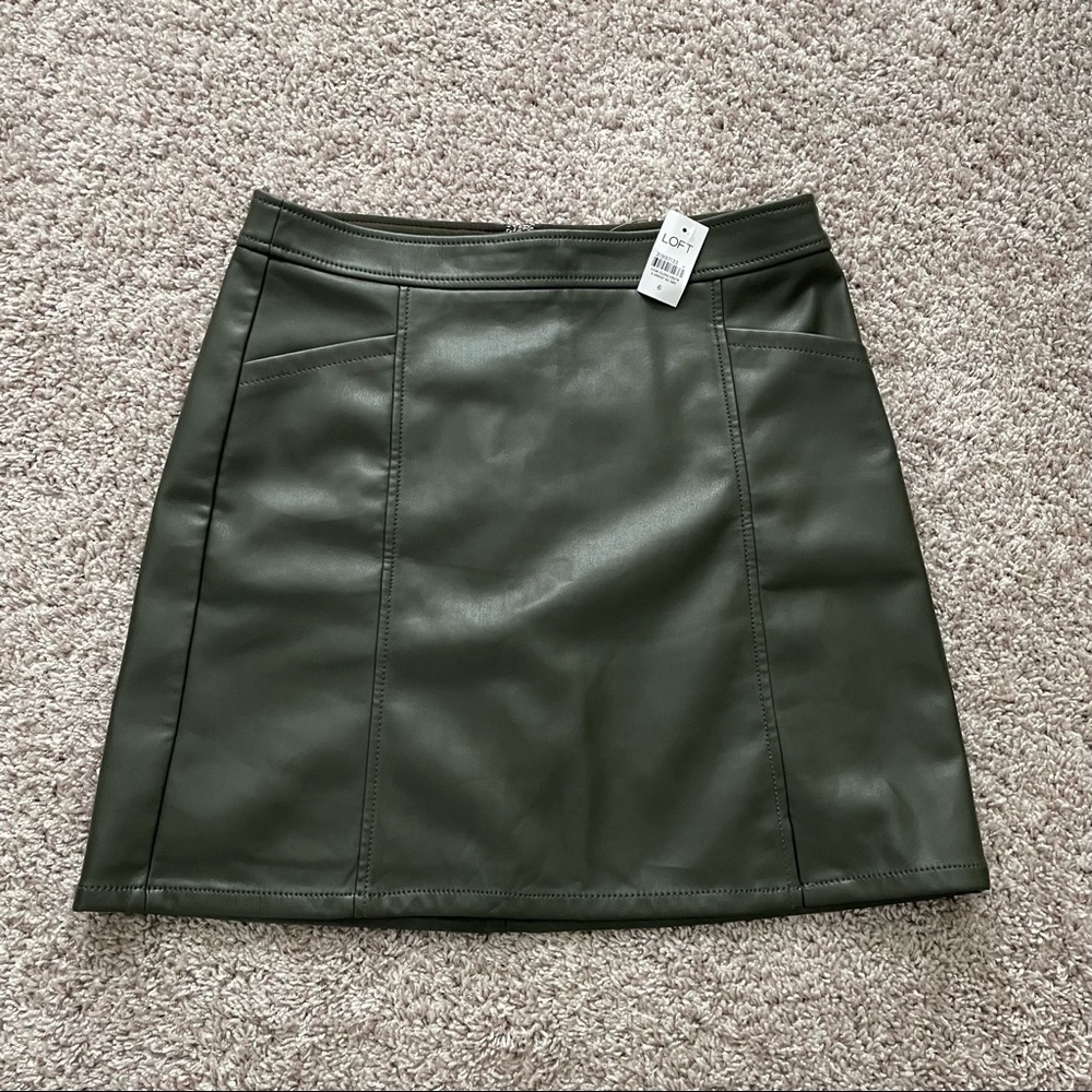 LOFT Olive Mini Skirt